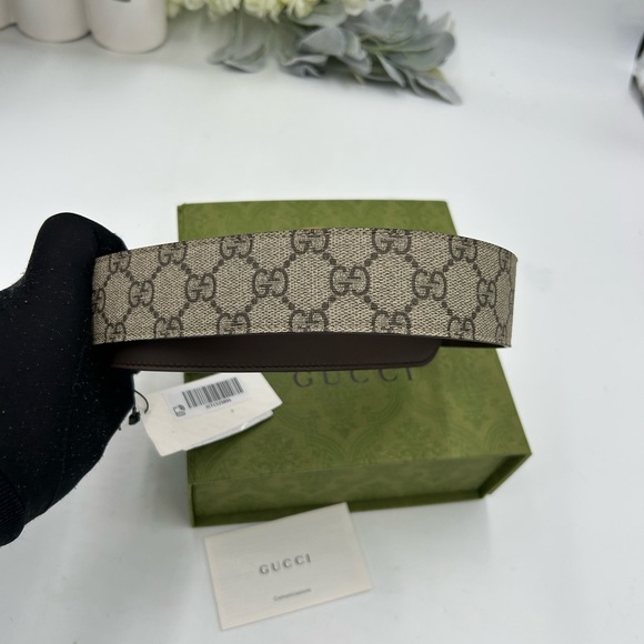 Unisex Gucci GG Marmont, Supreme leather/canvas belt size 80 cm/32 inches main image 4